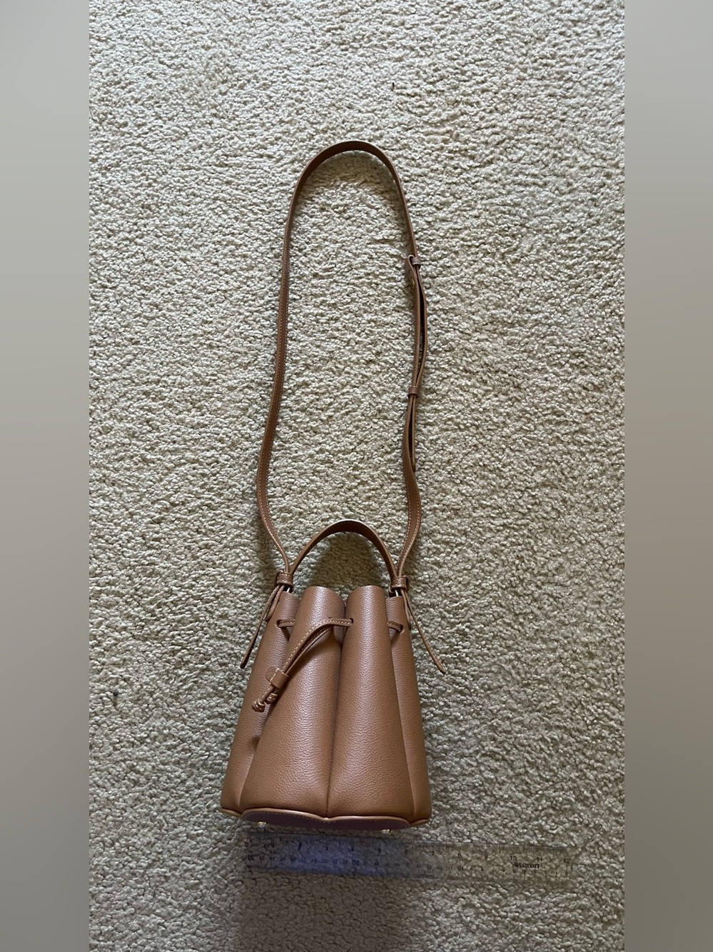 Polène Bucket Crossbody Bag in Tan